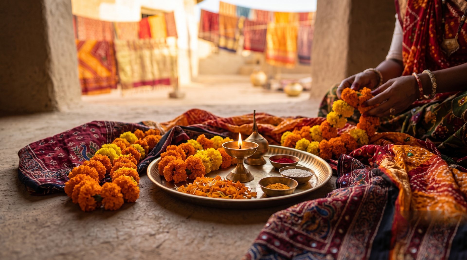 Warm welcome with marigold garlands in Gujarat