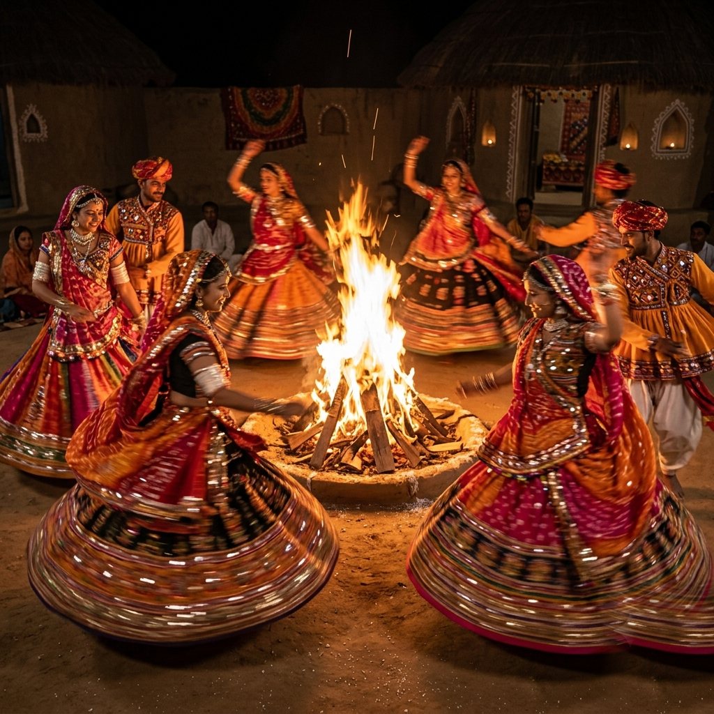 Folk dancers at the Rann Utsav