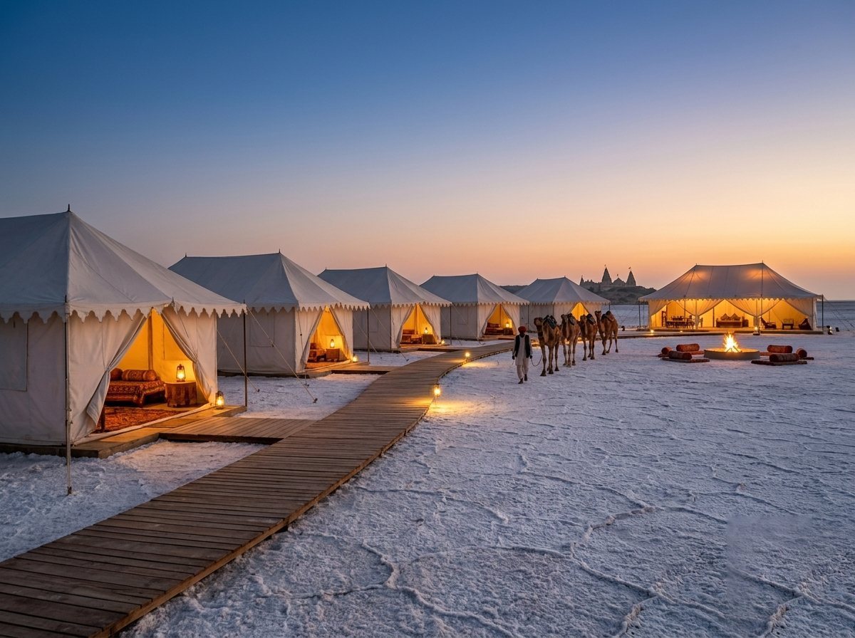 Luxury tented resort at the Rann of Kutch