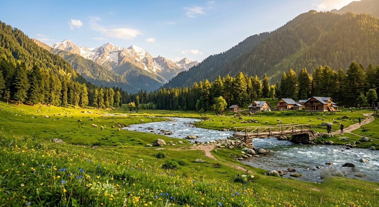 Pahalgam valley and river