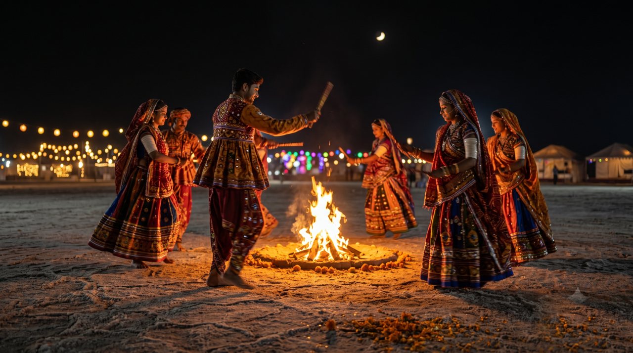 Rann Utsav festivities on the White Rann of Kutch